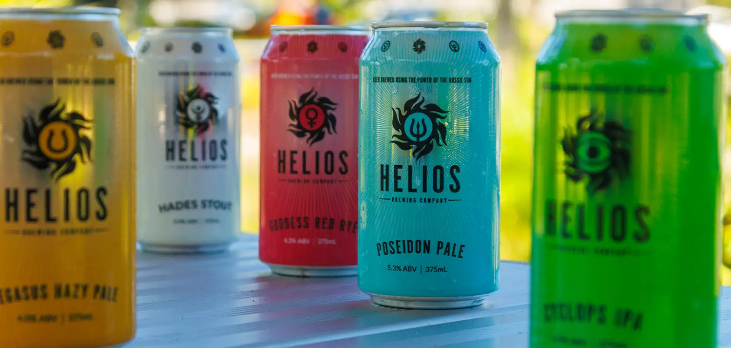 helios brewing cans