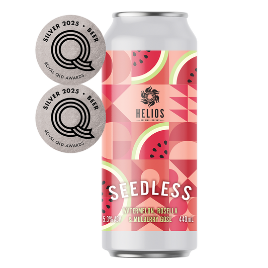 helios brewing seedless watermelon, rosella & mulberry gose